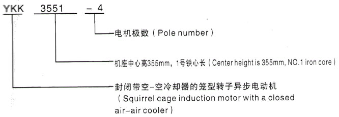 YKK系列(H355-1000)高压Y5603-6/1400KW三相异步电机西安泰富西玛电机型号说明